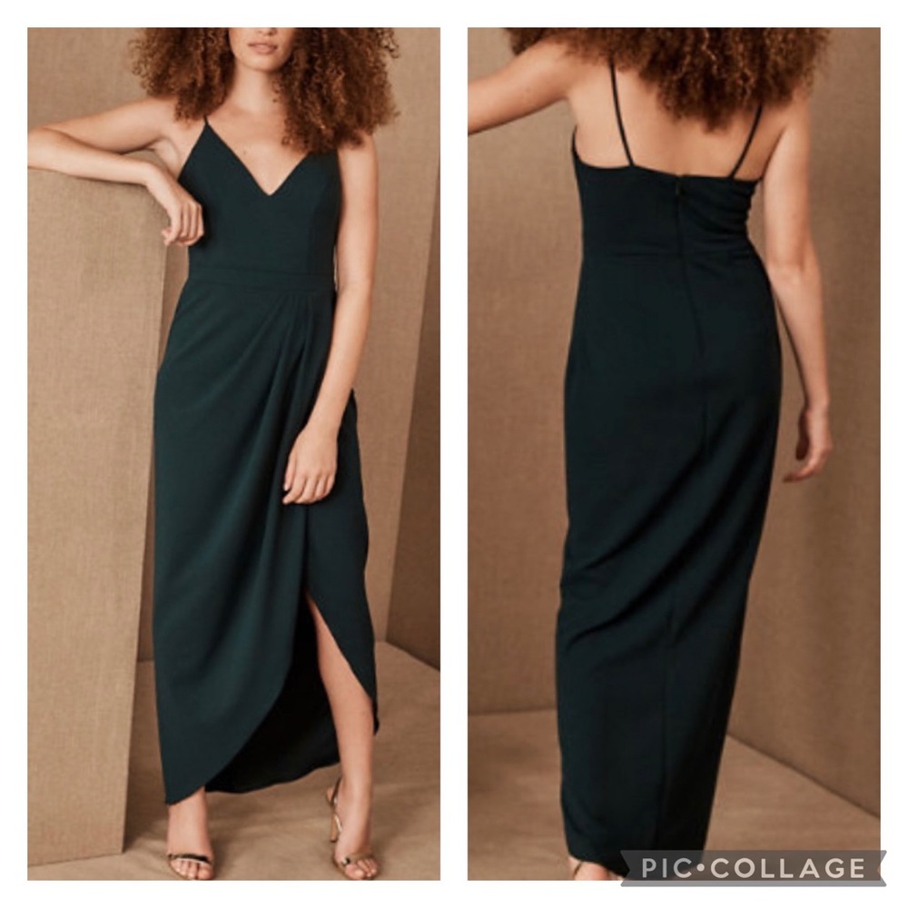 BHLDN : Caron V-neck crepe dress